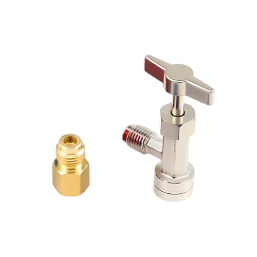 Tuxihapp R134a Self-Sealing Can Tap, Refrigerant Can Opener with Tank Adapter for 1/4
