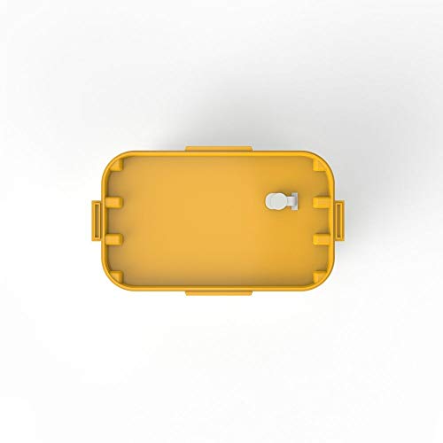 Bento Box Anodilar Amarelo 1200ml + Talheres Marmita Fitness