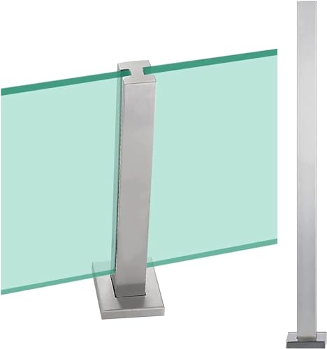 Poste de balaustrada de vidrio duradero y elegante de metal 2
