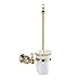 OWOFAN Toilet Brush and Holder Bathroom Storage Tissue Shelf Wall Mounted Crystal Deco Brass Gold HK-44