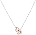 Produktbild CKAWM Halskette Klassische   Doppelring Rose Gold Plated Schlüsselbein Kette Weiblich Einfache Farbe Gold Halskette