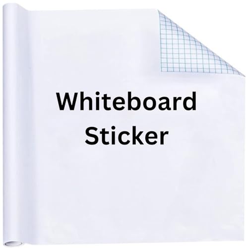 Image of Whiteboard Wall Sticker, Extra Large Strong & Durable Dry Easy to Erase Self Adhesive Wallpaper Peel Stick White Board for Kids Drawing,Office, School,Home Decor (24 x 144 inch, White)