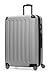 HAUPTSTADTKOFFER Spree - Großer Hartschalen-Koffer, TSA, 4 Doppel-Rollen, Trolley, Rollkoffer, Reisekoffer, Volumenerweiterung, 75 cm, 119 Liter, Silber