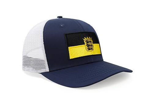 Image of International Tie State Hat for Men and Women, Adjustable Snapback Trucker Baseball Cap with Embroidered Patch