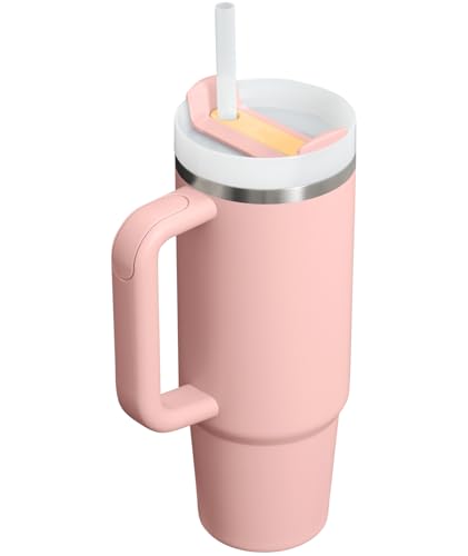 Image of STANLEY Quencher H2.0 Tumbler with Handle and Straw 30 oz | Flowstate 3-Position Lid | Cup Holder Compatible for Travel | Insulated Stainless Steel Cup | BPA-Free | Peach Rose