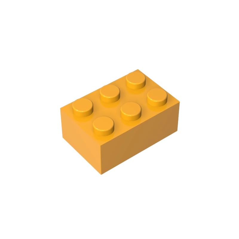 Gobricks 3002 Basic Bricks Brick 2x3 50 Pieces GDS-541 Compatible with Lego Building Blocks Color:Bright Light Orange โ image 1