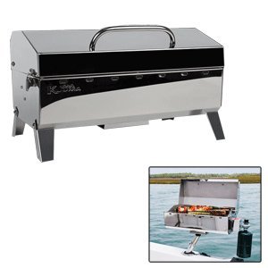 Kuuma Stow And Go Propane Tabletop And Mountable Grill - Stainless Steel Gas Grill With Foldable Legs | Great For Camping, Boating, Picnics, Barbeques & More |13,000 Btus - (58130) #TOP1