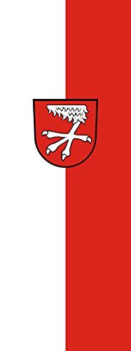 Drapeau Kürnbach format portrait 6m² grand pavillon vertical 400x150cm - 2