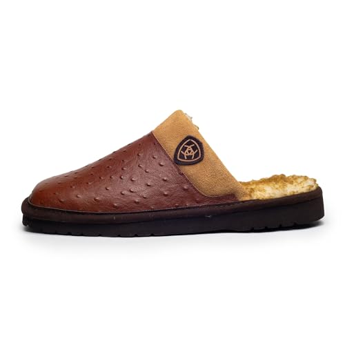 With Leather Upper, Ostrich Cognac, 10