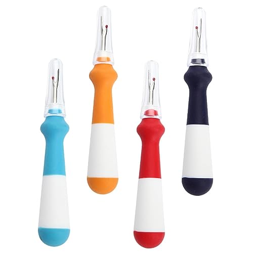 OSALADI 1set Heavy Duty Seam Ripper Multi Color Thread Remover Tools for Home Sewing Durable for Unraveling Fine Seams and Fabrics 4pcs