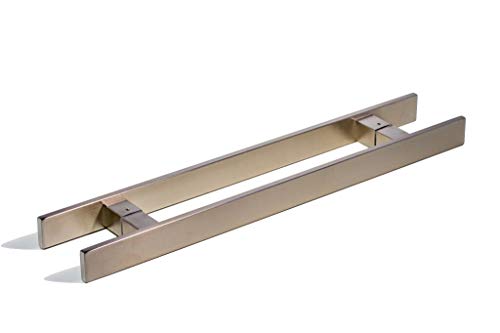 12 Inch Square Rectangle Flat Shape Stainless Steel Modern Contemporary Entry Door Handle Bar Ladder Pull Shower Glass Sliding Barn Door Interior Exterior Door Pull Push Brush Nickel Satin Finish 12 Inch Square Rectangle Flat Shape Stainless Steel Modern Contemporary Entry Door Handle Bar Ladder Pull Shower Glass Sliding Barn Door Interior Exterior Door Pull Push Brush Nickel Satin Finish