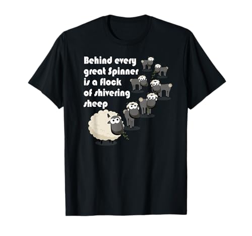 Hand Spinning Roving & Dyeing Great Spinner Shivering Sheep T-Shirt