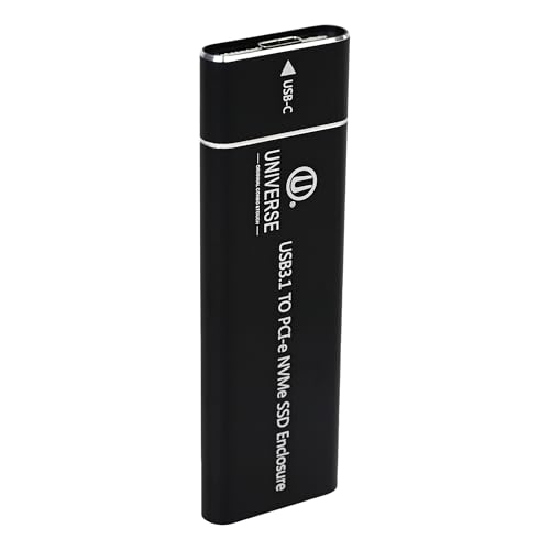 Image of NVME M2 Enclosure USB-C Tool-Free M.2 Case Supports PCIe NVME M Keys 2230 /2242 /2260 /2280 SSDs | Up to 10Gbps Speed