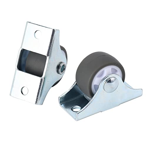 Sagaan 8Pcs Tpe Caster Wheels Duty Fixed Casters With Rigid Non-Swivel Base Ball Trolley Wheels Top Plate 1 Inch #TOP7