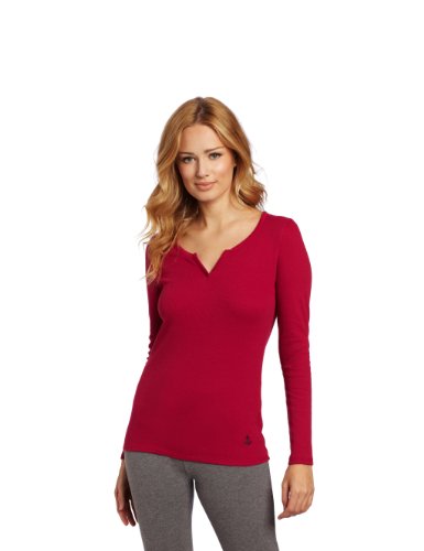 Nautica Sleepwear Women's Split Neck Tee, Deep Fuschia, X-Large