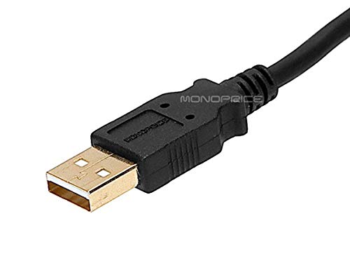 Monoprice USB 2.0 Type-A Male to Type-A Female Extension Cable - Gold Plated, 28/24AWG, 3 Feet, Black