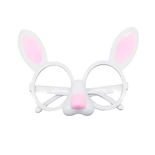 Soochat Easter Bunny Glasses Pink Bunny Eyeglasses Easter Photo Props Party Supplies Accessory