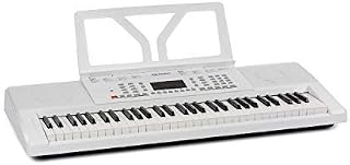 Schubert Etude 61 MK II Digital Keyboard - Tasten-Keyboard, 61 Tasten, Lern- und Aufnahmefunktion, 50 Demo-Songs, 300 Klänge/Rhythmen, Netz- und Batteriebetrieb, inkl. Notenständer, weiß