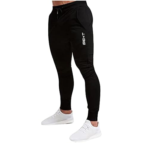 Mens Gym Joggers Sweatpants Bodybuilding Workout Slim Fit Running Trousers with Seamless Pockets F4 Cover
