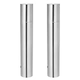 ELEOUTI Tube Cylindre Portable et Élégant 2pcs Porte certificat Argenté en Acier Inoxydable pour Documents et Certificats de Naissance, pour Diverses Occasions