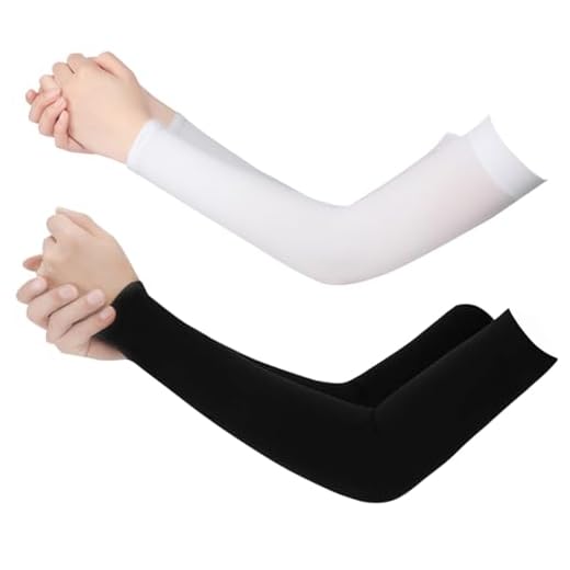 SSKHE 2 Paires de Manches de Bras Protection UV Manches de Refroidissement Respirantes pour Couvrir les Bras de Tatouage Hommes Femmes Pour Courir, Basketball, Pêche, Extérieur, Football, Cyclisme