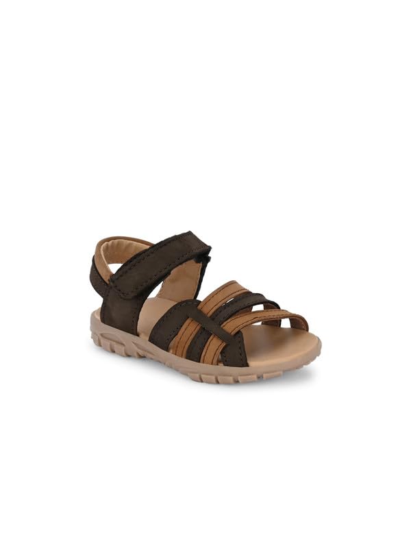Tuskey Genuine Leather Comfortable Velcro Closure Sandals for Boys- Brown, 1 (B0D2D7K24N) Amazon Price History, Amazon Price Tracker