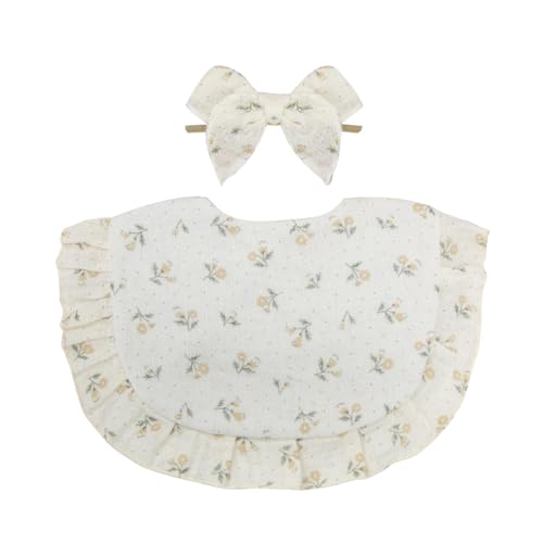 tongfeng Babero para niños, babero de algodón con diadema, babero de alimentación, babero suave, babero ajustable para alimentación, babeo y dentición, C, Refer to description