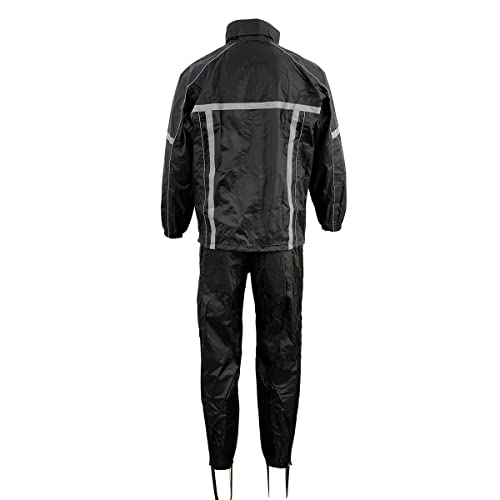 Milwaukee Leather MPM9510-BLK-L Men'S Black Water-Resistant Motorcycle Rain Suit thumb #1
