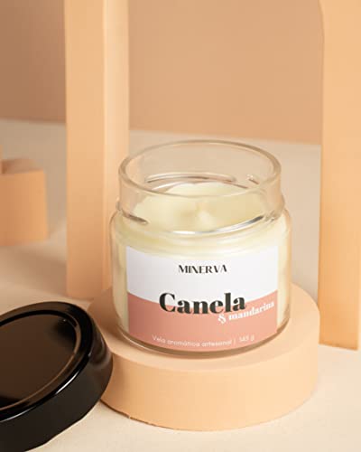 Vela Aromatica Perfumada aroma de Canela e Mandarina 145g - MINERVA CANDLES