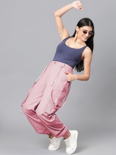 Image of KOTTY Women's High Rise Relaxed || Straight || Joggers Fit Cargo's for Pants || Trousers