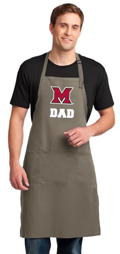 Broad Bay Miami RedHawks Dad Apron LARGE Mens Miami University Father Logo Gift Idea