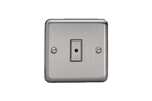 Varilight Single V-Pro Multi-Point LED Dimmer 1 x 0-100W - Value Matt Chrome With Brushed Steel Button, JSE101