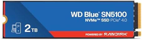 WD Blue SN5100 2TB NVMe SSD - M.2 2280, PCIe Gen 4.0, Internal So...