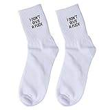 PartyKindom 1 Paar Brief Socken Lustige Socken mit ICH Nicht GEBEN EINEN FICK für Frauen Männer Freund Girlsfriend