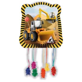 CONVER PARTY - Piñata Construccion - Artículos para Fiestas - Fiestas Infantiles, Cumpleaños y Celebraciones - Decoración de 33x28 CM