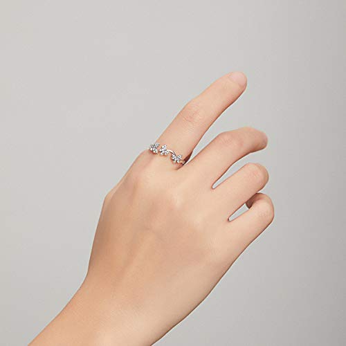 Dainty Butterfly Open Statement Rings S925 Sterling Silver Cubic Zirconia For Women Girls Bff Adjustable Stacking Finger Band Cute Animal Ring Engagement Valentine's Day Jewelry Gift #TOP2