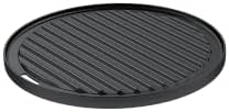 RÖSLE VARIO Grillplatte, Hochwertige Grillplatte aus Gusseisen für Fleisch und kleine Grillstücke, Grillbranding, Platte beidseitig verwendbar, 30 cm, Schwarz