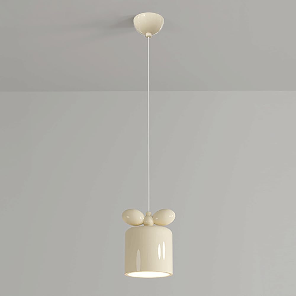 Lampe Suspendue de Chevet Médiévale en Résine Crème avec Douille E27 pour l'Éclairage de la Maison