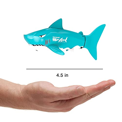 Lylyzoo Remote Control Sharks, 1:32 Scale Mini Rc Shark, Usb Rechargeable Bathtub Pool Toys For Boys Girls Birthday Gifts (Blue-27Mhz) #TOP1
