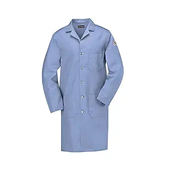 Bulwark KEL2LB-RG-3XL Flame Resistant Lab Coat, Light Blue, 3X-Large