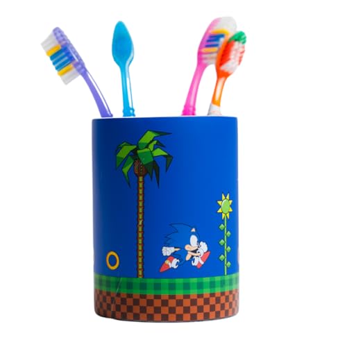 Sega Sonic The Hedgehog Gamer Kids Toothbrush Holder - Makeup