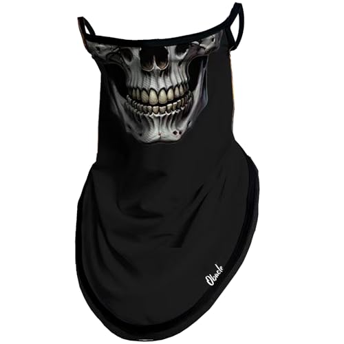 Obacle Neck Gaiter Face Mask with Ear Loops Bandana Face Mask Scarf Face Cover for Men Women