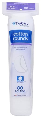 Topcare Cotton Rounds, 80 Ct