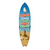 JennyGems South Carolina Surfboard Wall Art - Coastal Beach House Decor, Weather-Resistant PVC Indoor Outdoor (3 Foot)