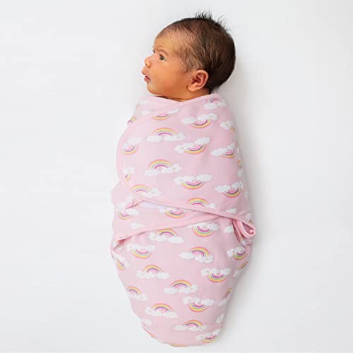 The Peanutshell Swaddle Set for Baby Girls - Rainbow and Unicorn - 3 Pack (S/M - 0-3 Months) by The Peanutshell - Used condition - Image 3