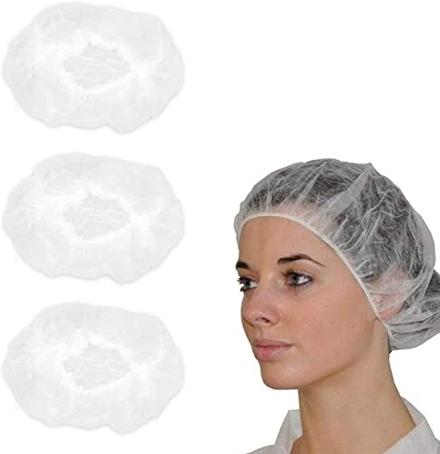 Produktfoto von Einweg-Kappe,Einweg Nicht Gewebt Bouffant Kappen,20pcs Einweg Haarnetz Haarhaube,Haarnetzkappe Arbeitsmütze Haarnetz&hellip;
