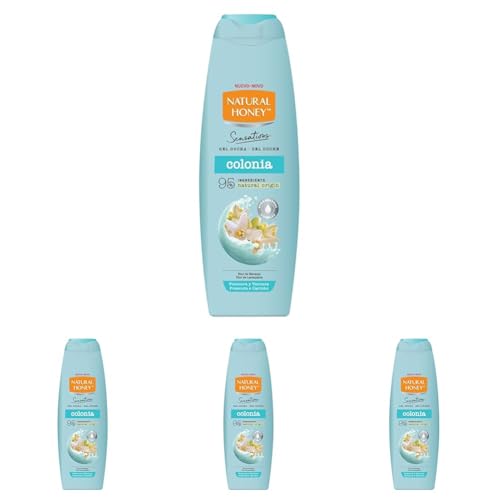 Natural Honey, Gel de Ducha Colonia con Extracto de Flor de Naranjo y Hydradermal Complex para una Piel Suave, Radiante e Hidratada, Refrescante y Delicado, Línea Sensations, 650 ml (Paquete de 4)