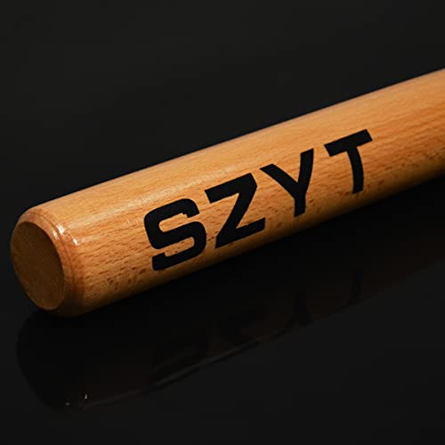 Szyt 25 Inch Wood Baseball Bat Self-Defense Softball Bat Home Defense Lightweight Yellow #TOP4