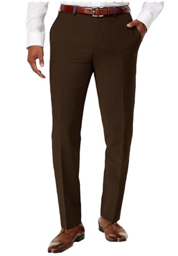 Men's Regular Slim Fit Dress Suit Pants Anti-Wrinkle Trousers for Man