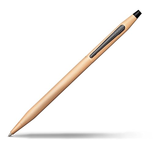 Stylo bille Cross Classic Century PVD or rose fine pointe pour écriture fluide et signature